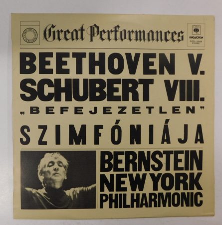 Bernstein - Beethoven V., Schubert VIII. "Befejezetlen" Szimfóniája LP (EX/VG++) HUN