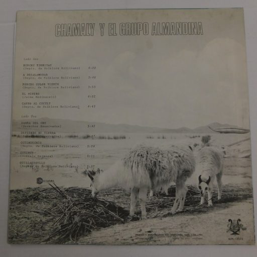 El Grupo Almandina - Music of the Andes LP (VG+/VG+) Bolivia
