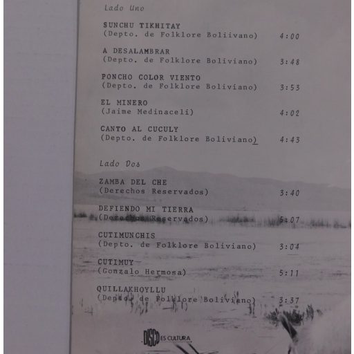 El Grupo Almandina - Music of the Andes LP (VG+/VG+) Bolivia