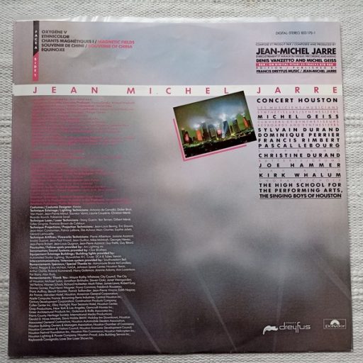 Jean Michel Jarre - In Concert (Houston / Lyon) LP (EX/EX) spanyol, 1987, gatefold