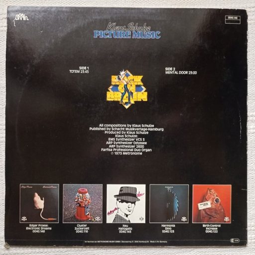 Klaus Schulze - Picture Music LP (VG,VG+/VG) GER.