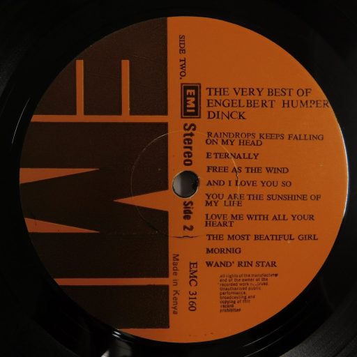 Engelbert Humperdinck - Very Best of - 18 Fabulous Tracks LP (EX/EX) Kenya