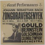   Bach - Gould, Bernstein, Golschmann, Columbia Symphony Orchestra - Piano Concertos Nos1,4,5 LP (EX/VG+) HUN