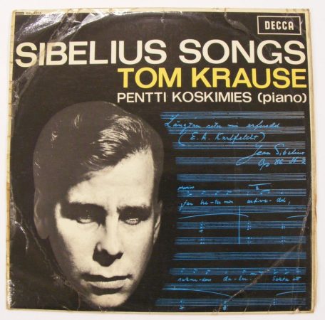 Sibelius - songs / Tom Krause - Pentti Kosmikes Lp (EX/VG) UK