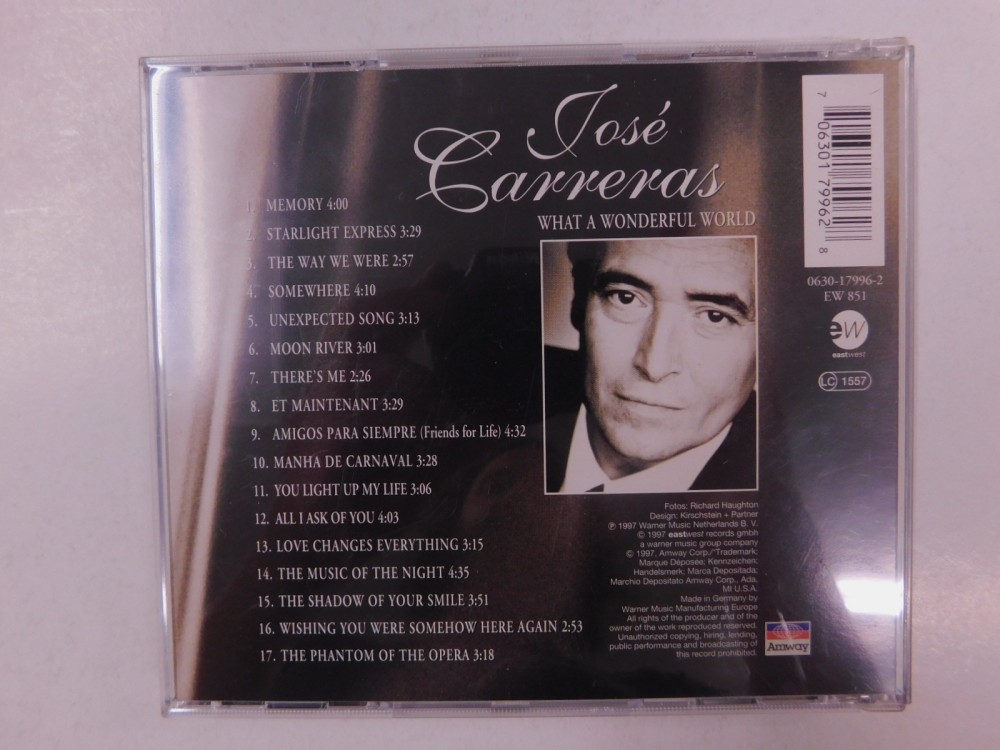 José Carreras - What A Wonderful World CD (EX/EX) - hangleme