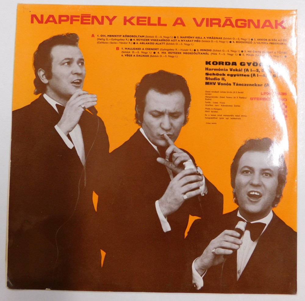 Korda György - Napfény kell a virágnak LP (VG+/VG+) - hangle