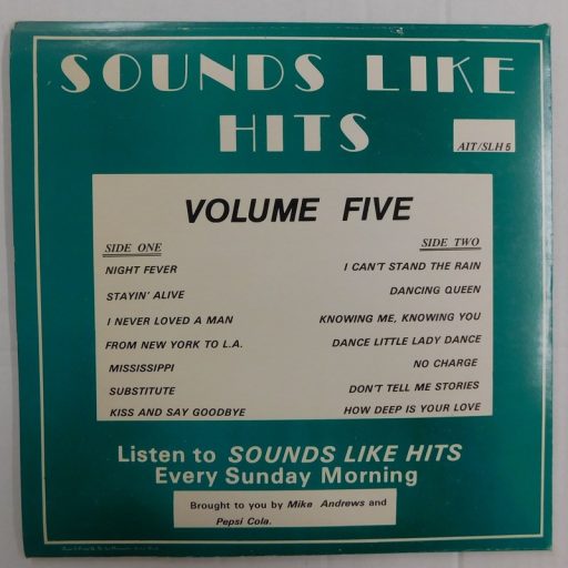 U/A - Sounds Like Hits - Volume Five LP (NM/EX) Kenya