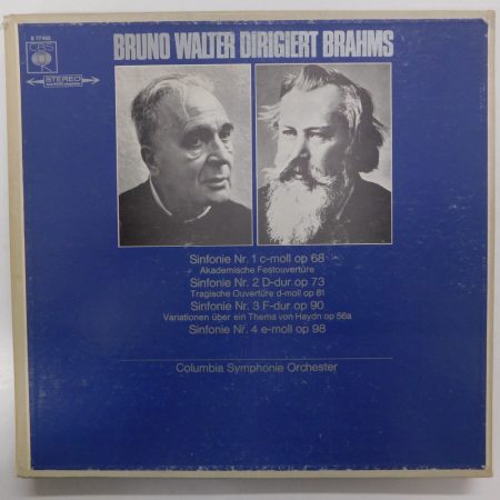 Bruno Walter Dirigiert Brahms, Symphonies Nos. 1-4.  4xLP box (EX/VG) GER