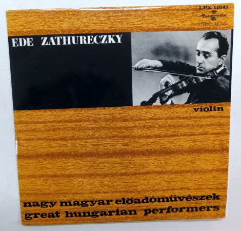Ede Zathureczky - Nagy Magyar Előadóművészek LP (EX/EX) HUN. 