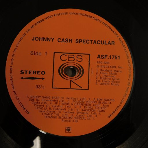Johnny Cash - Spectacular LP (VG,VG+/VG+) Dél-Afrika