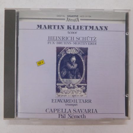 Fux, Monteverdi, Schütz, Bruhns - Martin Klietmann, Capella Savaria / Németh CD (NM/NM) HUN