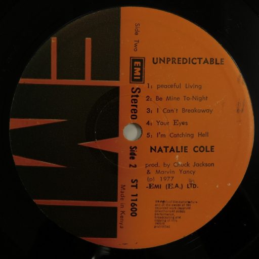 Natalie Cole - Unpredictable LP (EX/VG+) Kenya