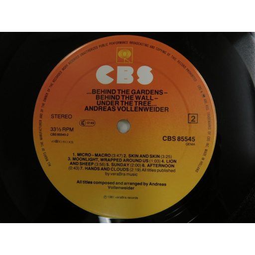Andreas Vollenweider - ...Behind the Gardens... LP (VG+/VG+) holland