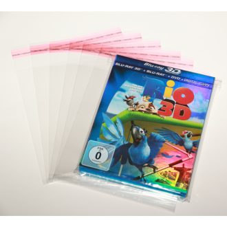   Blu-Ray - Zárható védőfólia 17mm-es, kartonborítós tokokhoz - 155x171 mm + 38mm (30 mikron)