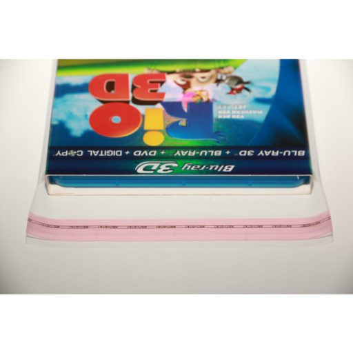 Blu-Ray - Zárható védőfólia 17mm-es, kartonborítós tokokhoz - 155x171 mm + 38mm (30 mikron)