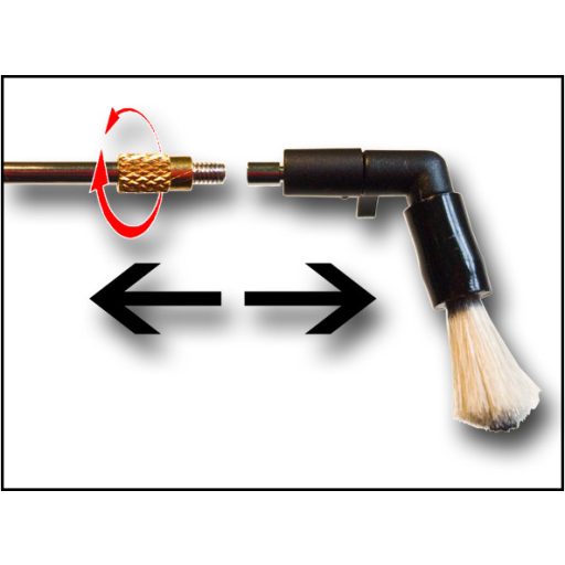 Analogis száraztisztító kar hanglemezekhez - föld kábellel ÚJ! 2020 kecskeszőr + carbon