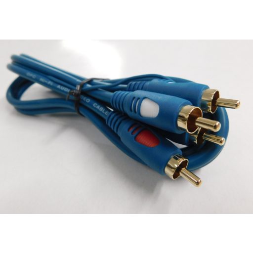 RCA - RCA kábel 1m - dupla árnyékolással, földelt vezetékkel.