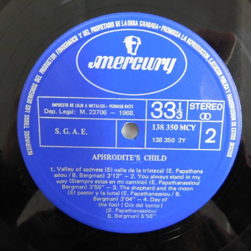 Aphrodite's Child - End Of The World LP (VG/VG+) 1968 spanyol