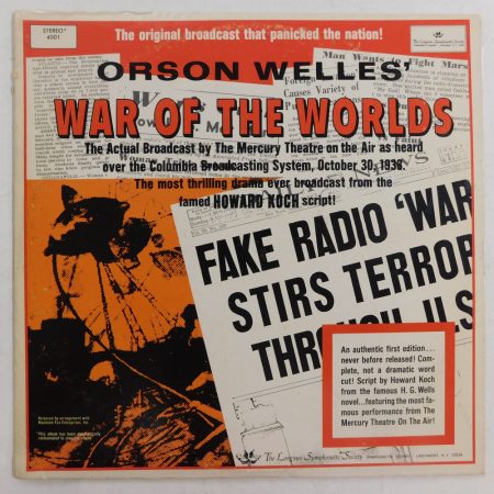 Orson Welles - War Of The Worlds LP (VG+/VG) 1968, USA.