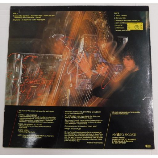 Andreas Vollenweider - Behind The Gardens - Behind The Wall - Under The Tree LP (VG+/VG+) GER. 1981