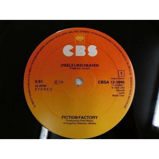 Fiction Factory - (Feels Like) Heaven 12" (EX/VG+, 45rpm) EUR, 1983